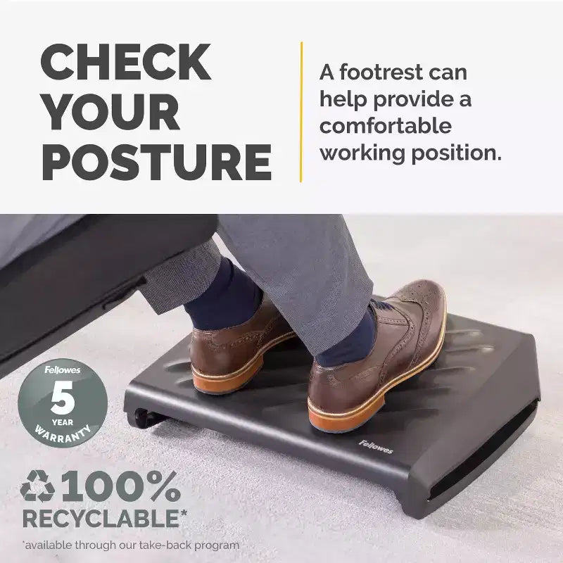 Poggiapiedi ergonomico, , Nero