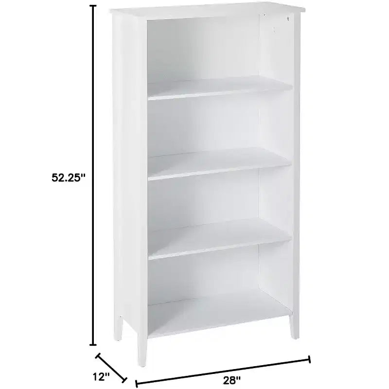 Libreria Bianca in Legno a 4 Ripiani