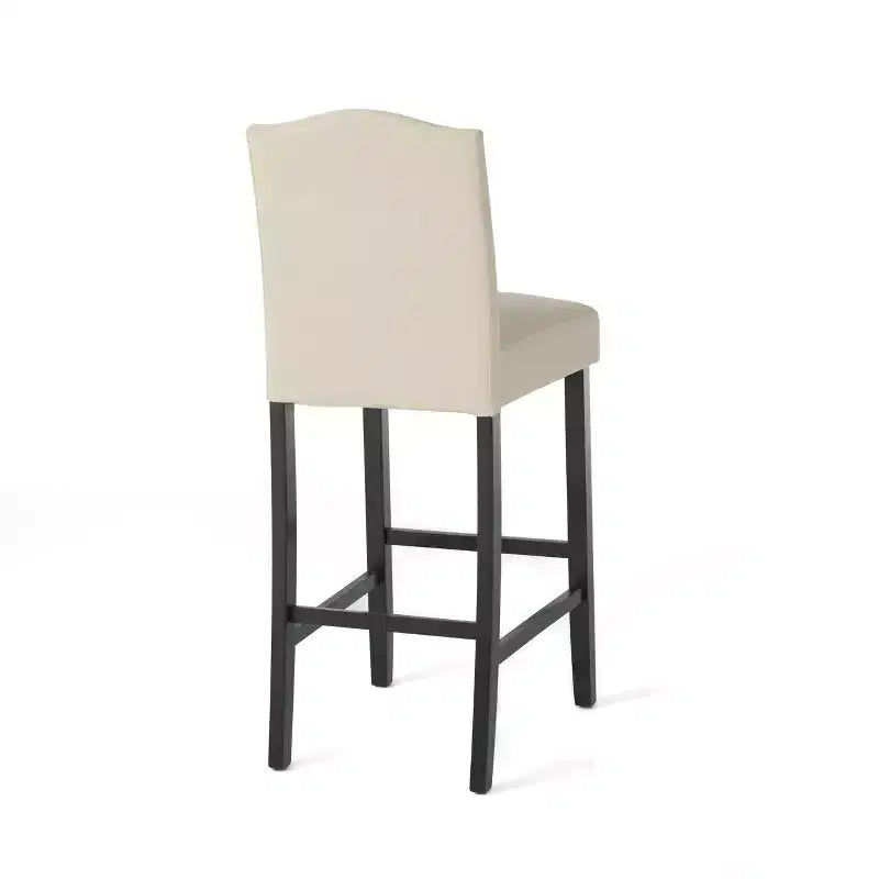 Sgabelli da Bar Imbottiti con Borchie Decorative e Schienale Curvo (Set di 2)