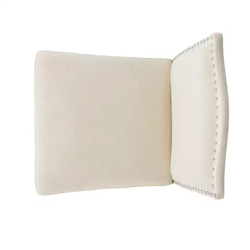 Sgabelli da Bar Imbottiti con Borchie Decorative e Schienale Curvo (Set di 2)