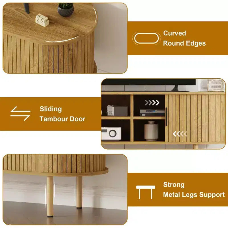 Mobile porta TV, console TV moderna con scomparto e anta scorrevole, mobile per l'intrattenimento da gaming con armadietto per soggiorno, camera da letto