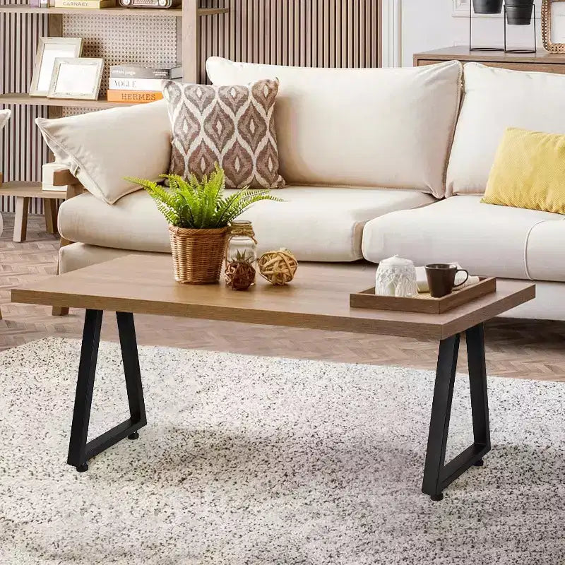 Set di 2 gambe da tavolo in metallo nero, gambe per mobili in stile industriale per tavoli da pranzo, tavolini da caffè, supporto durevole e moderno per casa e ufficio