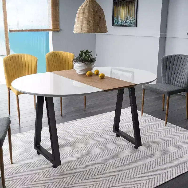Set di 2 gambe da tavolo in metallo nero, gambe per mobili in stile industriale per tavoli da pranzo, tavolini da caffè, supporto durevole e moderno per casa e ufficio