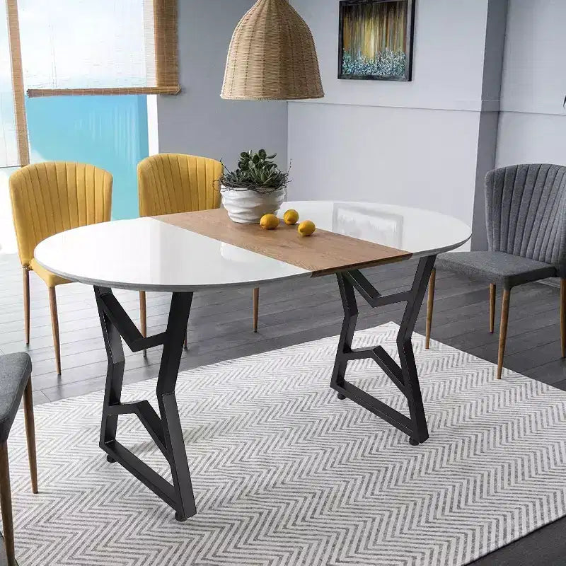 Set di 2 gambe da tavolo in metallo nero, gambe per mobili in stile industriale per tavoli da pranzo, tavolini da caffè, supporto durevole e moderno per casa e ufficio