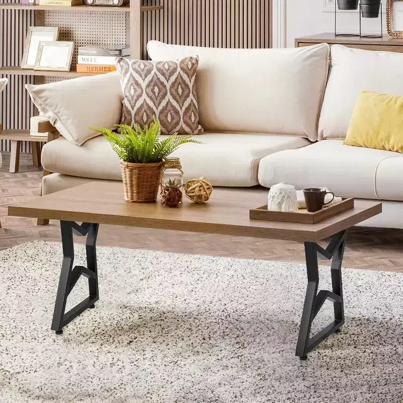 Set di 2 gambe da tavolo in metallo nero, gambe per mobili in stile industriale per tavoli da pranzo, tavolini da caffè, supporto durevole e moderno per casa e ufficio