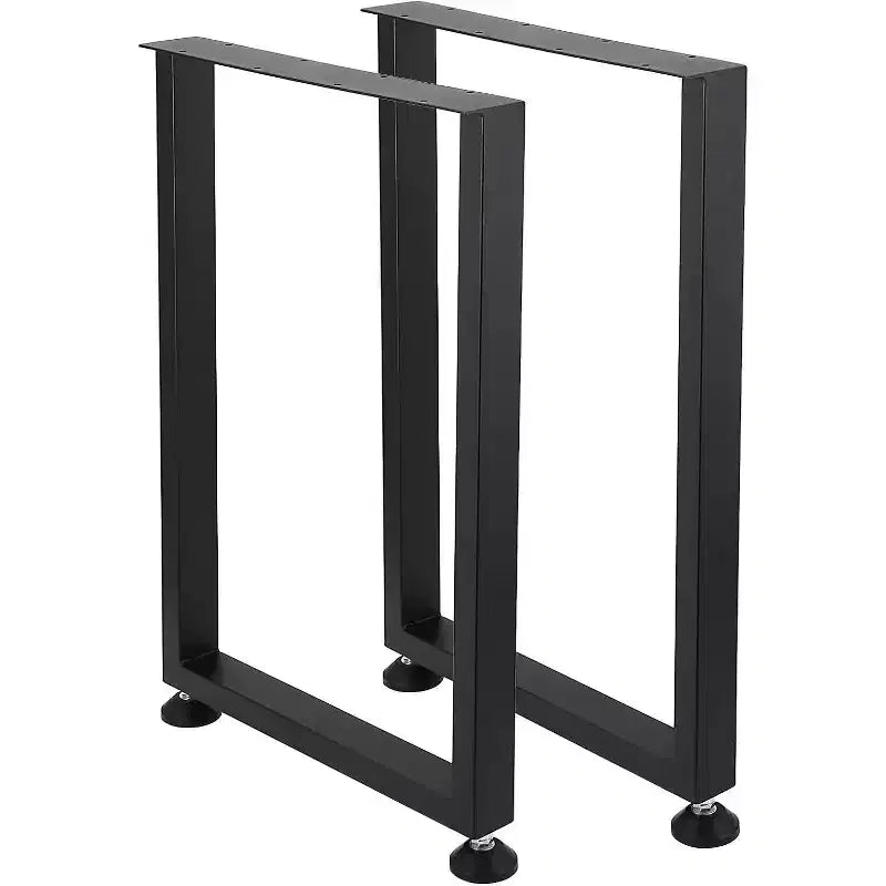 Set di 2 gambe da tavolo in metallo nero, gambe per mobili in stile industriale per tavoli da pranzo, tavolini da caffè, supporto durevole e moderno per casa e ufficio