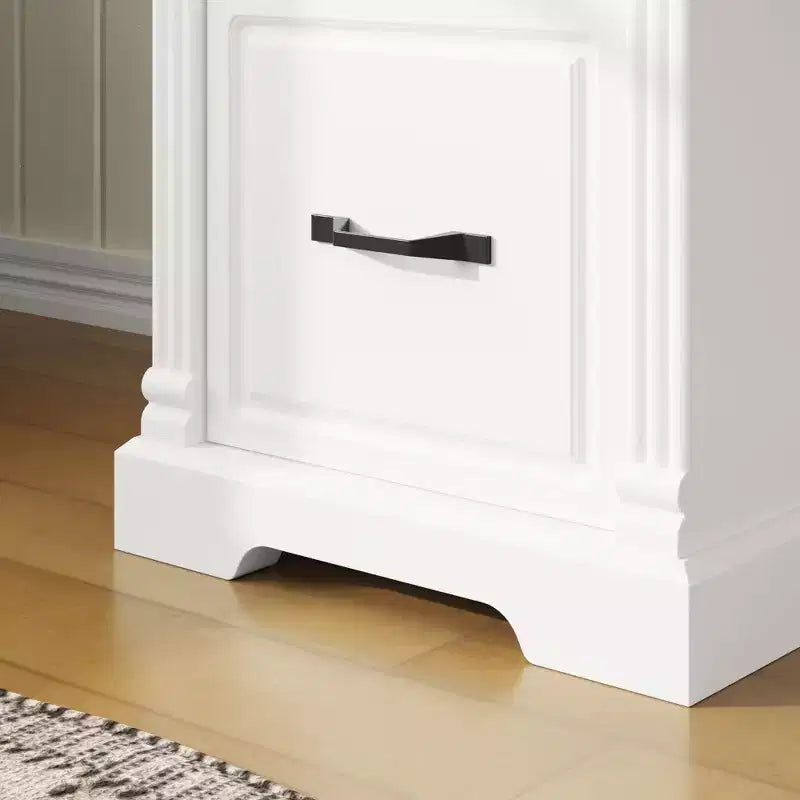 Scrivania da ufficio in legno bianco e marrone con cassetti - Postazione di lavoro per ufficio domestico
