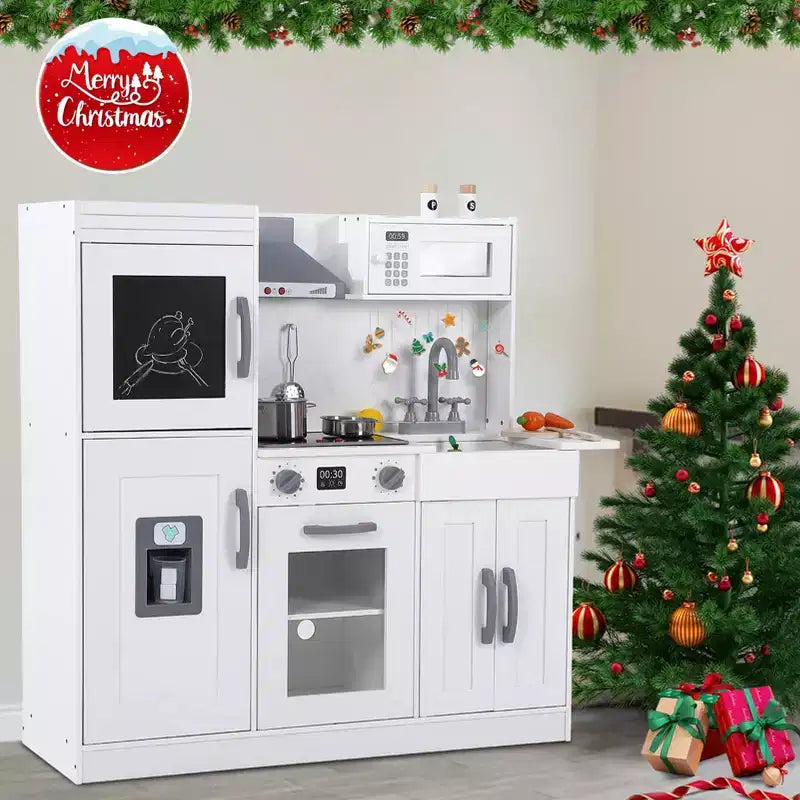 Cucina Giocattolo per Bambini, Set da Cucina in Legno con 20 Accessori per Utensili da Cucina, Set di Utensili da Cucina in Legno per Gioco di Imitazione