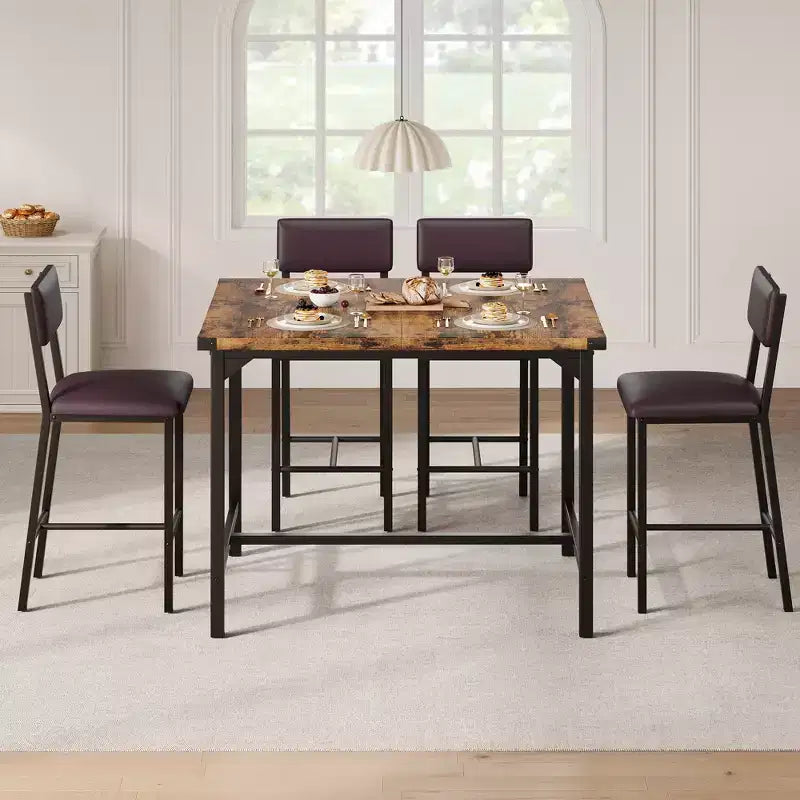 Set tavolo da pranzo da bar, mobili da pranzo moderni, mobili per sala da pranzo, costruzione durevole, design salvaspazio