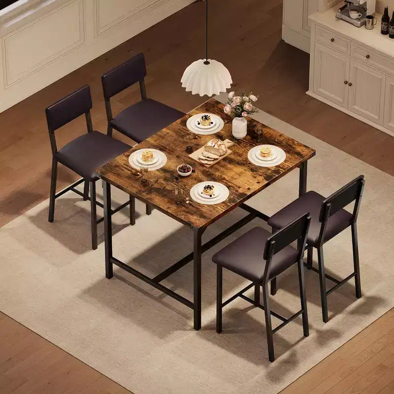 Set tavolo da pranzo da bar, mobili da pranzo moderni, mobili per sala da pranzo, costruzione durevole, design salvaspazio