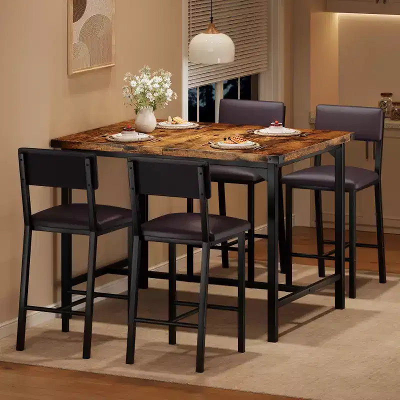 Set tavolo da pranzo da bar, mobili da pranzo moderni, mobili per sala da pranzo, costruzione durevole, design salvaspazio