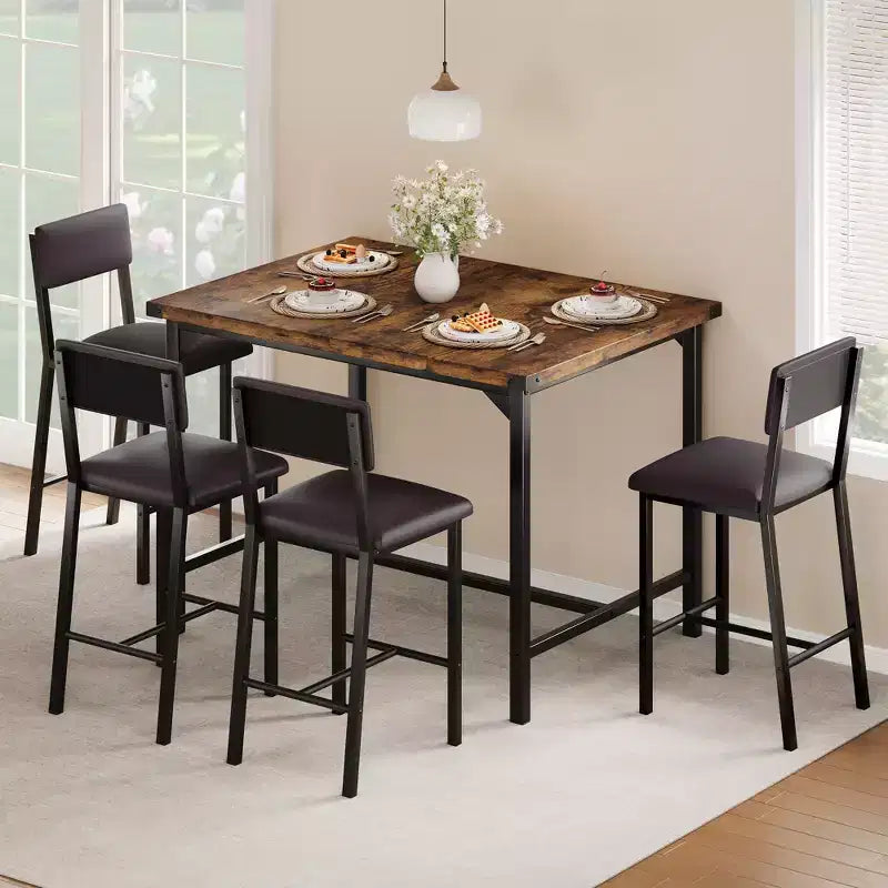 Set tavolo da pranzo da bar, mobili da pranzo moderni, mobili per sala da pranzo, costruzione durevole, design salvaspazio