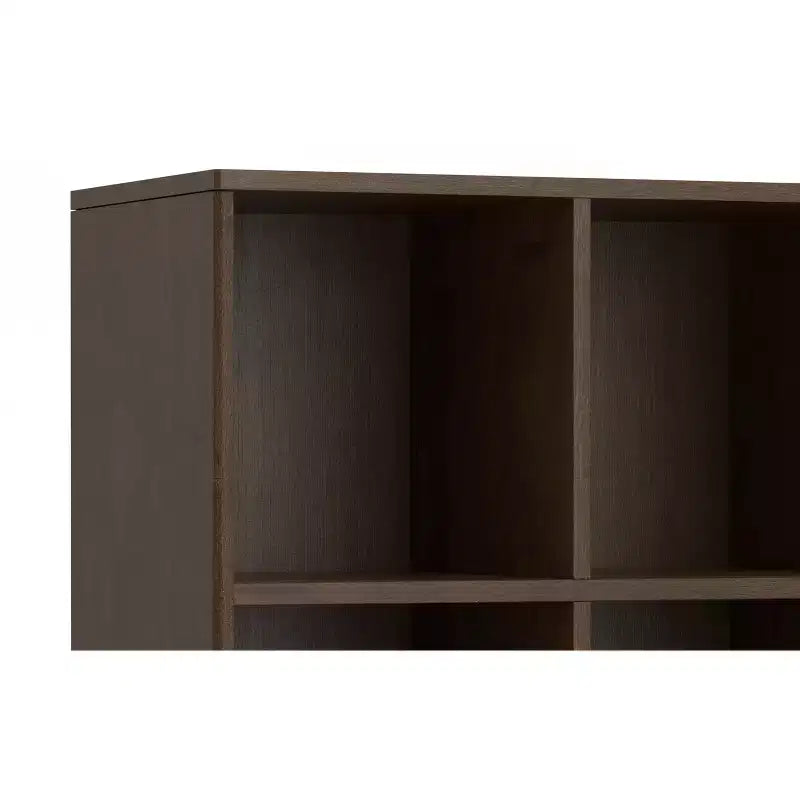 LEGNO MASSELLO 43 pollici x 42 pollici Mobile Contenitore Basso Mid-Century Moderno a 6 Cubi con Cassetti in Marrone Noce