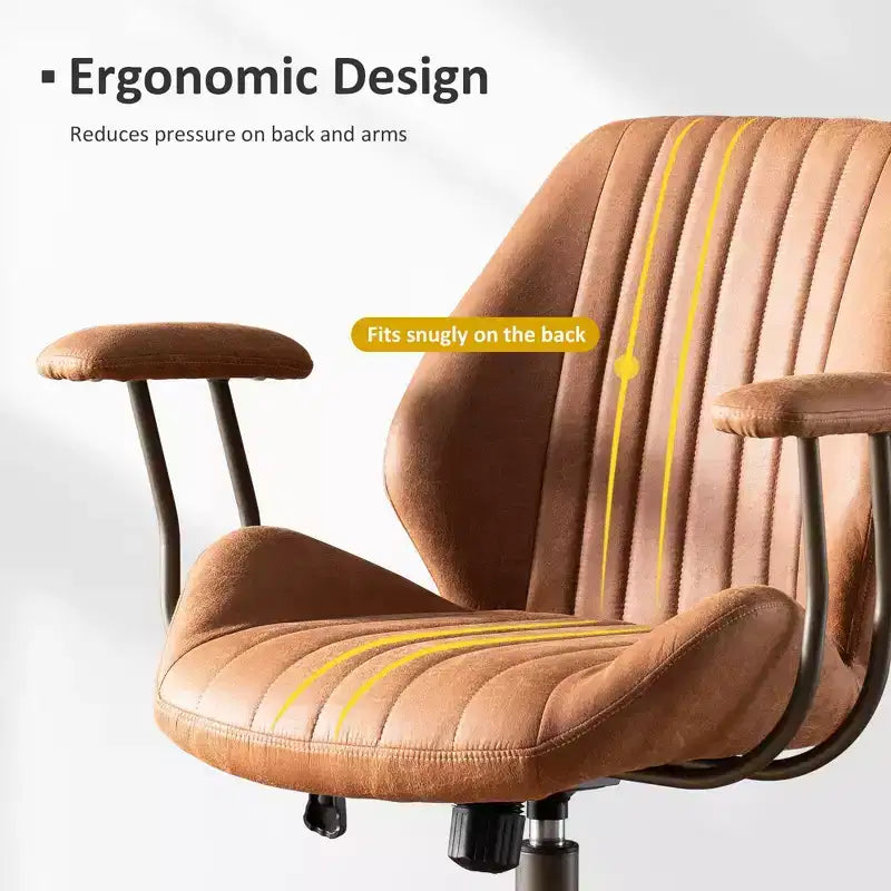 Sedia da Ufficio Ergonomica Moderna per Computer, in Tessuto Scamosciato, per Dirigenti o Ufficio Domestico