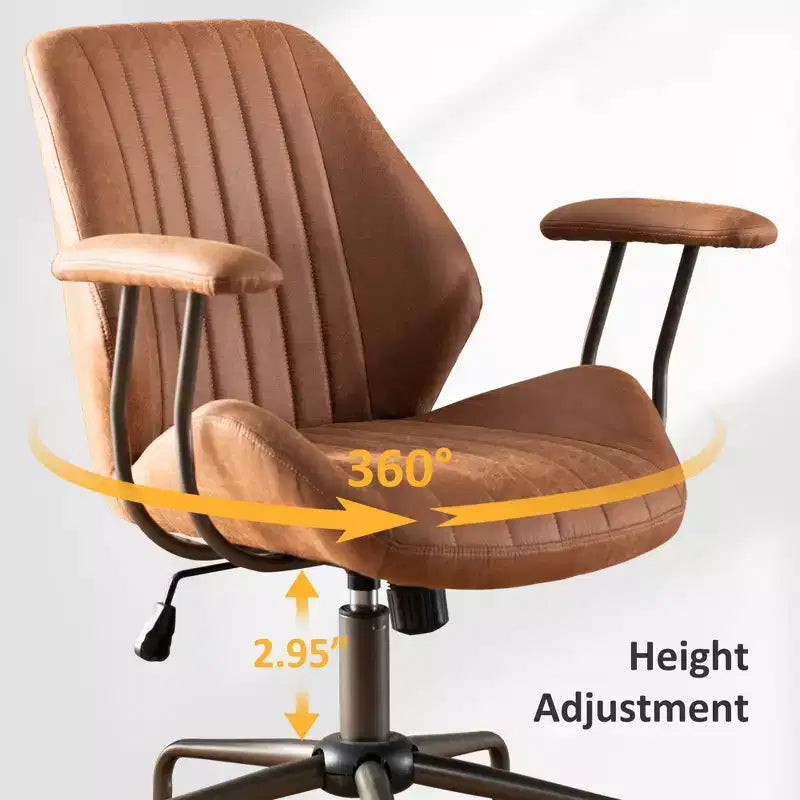Sedia da Ufficio Ergonomica Moderna per Computer, in Tessuto Scamosciato, per Dirigenti o Ufficio Domestico