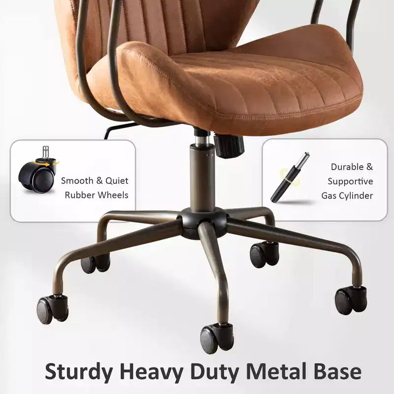 Sedia da Ufficio Ergonomica Moderna per Computer, in Tessuto Scamosciato, per Dirigenti o Ufficio Domestico