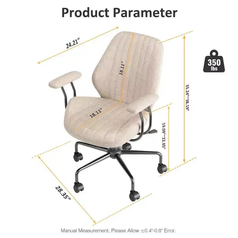 Sedia da Ufficio Ergonomica Moderna per Computer, in Tessuto Scamosciato, per Dirigenti o Ufficio Domestico