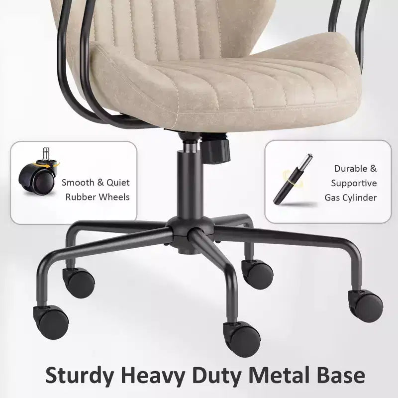 Sedia da Ufficio Ergonomica Moderna per Computer, in Tessuto Scamosciato, per Dirigenti o Ufficio Domestico