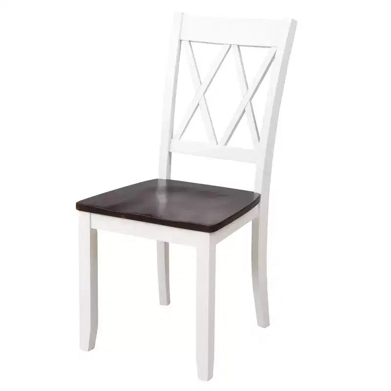 Set da pranzo 5 pezzi per 4 persone, tavolo da cucina rettangolare in legno con 4 sedie, set da pranzo stile rustico per cucina