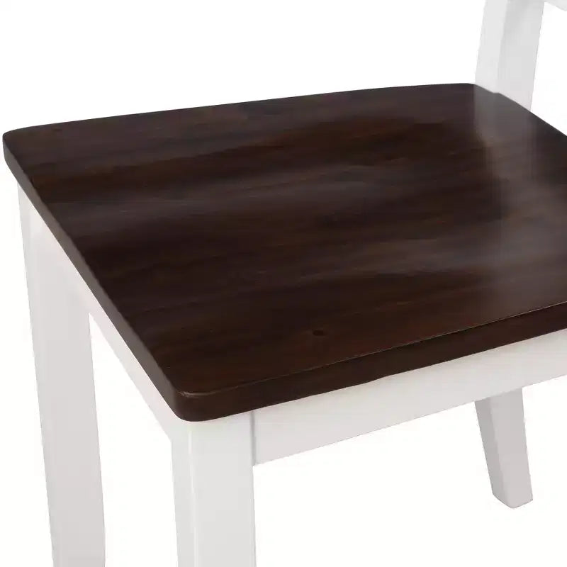 Set da pranzo 5 pezzi per 4 persone, tavolo da cucina rettangolare in legno con 4 sedie, set da pranzo stile rustico per cucina