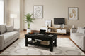 47.2 Rustic Farmhouse Coffee Table  300 Lb Capacity, with Drawer & Storage Shelf  Perfect for Living Room (1-Pack)