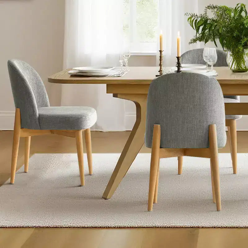 Set da pranzo da 7 pezzi, tavolo allungabile con base a cavalletto da 78-96 pollici con sedie imbottite con gambe in legno massello