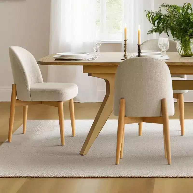 Set da pranzo da 7 pezzi, tavolo allungabile con base a cavalletto da 78-96 pollici con sedie imbottite con gambe in legno massello